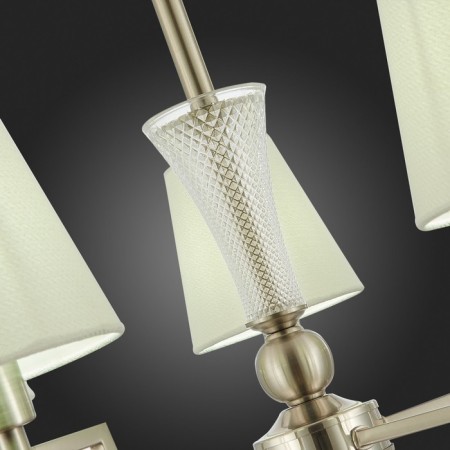 Suspended EVOLUCE lamp. Sle105503-05. Reimo. 5x40 watts, E14, 66x66x41 cm, Nickel color-7