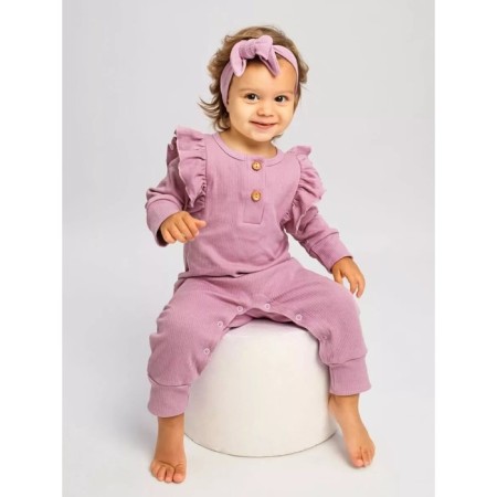 Details for children with ruffles fashion, height 68 cm, pink color