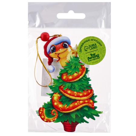 New Year's Wooden Suspension "Snake"-5