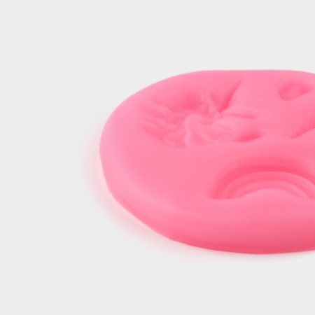Mold "Rainbow Unicorn", silicone, 6.3 × 0.5 cm, color mix-3