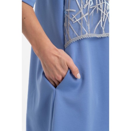Women's dress, size 44, blue color-9