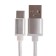 Oxion DCC259, Type -C - USB, charging + data transfer, 1.3 m, braid, white