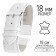 Watch strap, 18 mm, harness 75 mm, larynx 115 mm, genuine leather, white