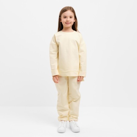 Kidsa (sweatshirt, trousers) minku milk color, height 104 cm
