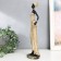 Polystone souvenir "African with a jug in a light dress with leaves" MIX 8.5x6.3x33.5 cm