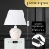 Traffic lamp with lampshade Risalux "Sarin", E27, 40 W, white-gold, 30 × 30 × 39.5 cm