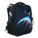 School backpack 38 x 30 x 16 cm, ergonomic back, Stavia "Space", black/blue