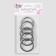 Carabin ring is flat, d = 38/48 mm, thickness - 5 mm, 5 pcs, silver color