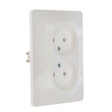 Double SE GLOSSA, 16 A, 250 V, built -in, without salary, IP20, white, GSL000120