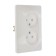 Double SE GLOSSA, 16 A, 250 V, built -in, without salary, IP20, white, GSL000120