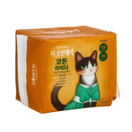 Daily “Secret Day” gaskets, ultra -thin breathing, organic, 20 pcs/un