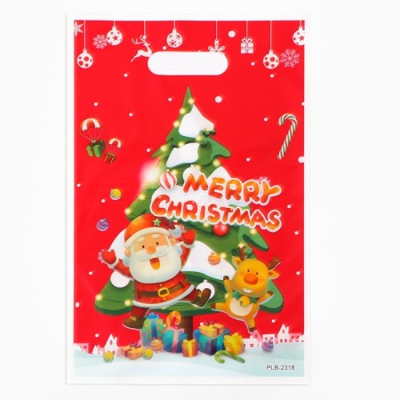 Gift package, from pearl film, "Christmas tree and gifts", 17x25 ± 1cm 30mkm