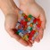 Crystals are plastic decorative, set of 140 g, size 1 pc. - 1 × 1.5 cm, color mix