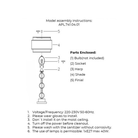 Karolina E27 table lamp 40W-8