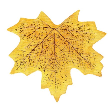 Decor "maple leaf", set 50 pcs, yellow color-2