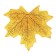 Decor "maple leaf", set 50 pcs, yellow color