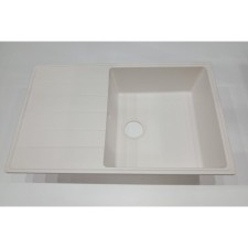 Мойка кухонная кварцевая Ulgran Quartz Prima 780, 780х500 мм, цвет 01 жасмин