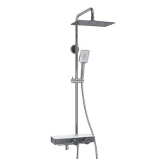 The shower system wasserkraft a113.069.126.ch Thermo, tropical shower, thermostat, chrome
