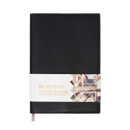 Organizer, A5, 128 sheets, a cage, a cover of leatherette, with a side bookmark, "Business", Black-10