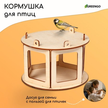DIY Wooden Bird Designer with your own hands, 16.5 × 16.5 × 10 cm, Greengo