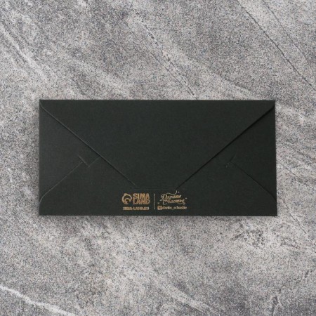 Money envelope "Best", black craft, embossing, 16.5 × 8 cm-1