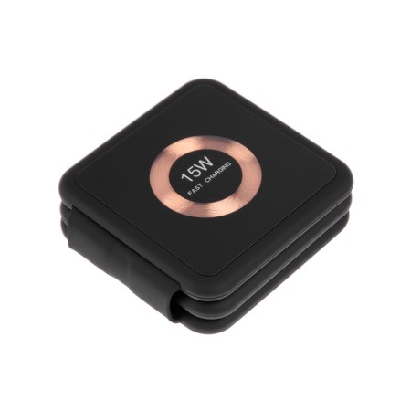 Wireless charging 3 in 1 h39, 15 W, backlight, support magsafe, folding, glass, black-4