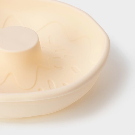 Baking uniform "Donut", silicone, d = 21 cm, beige color-3