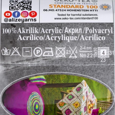 Extra yarn 100% acrylic 220m/100g (328 grass)-3