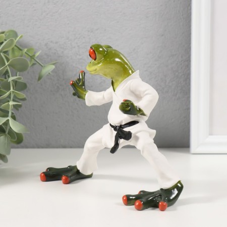 Souvenir Polystone Lak "Frog-Caratist" 16.5x5x12.5 cm-3