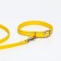 Set of collar (26-34x1.4 cm) and leash (120x1 cm) from eco-leather, yellow