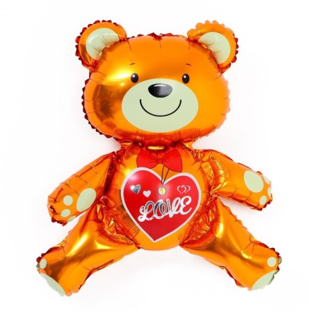 Foil ball 24 "Bear with the heart", figure, under the air