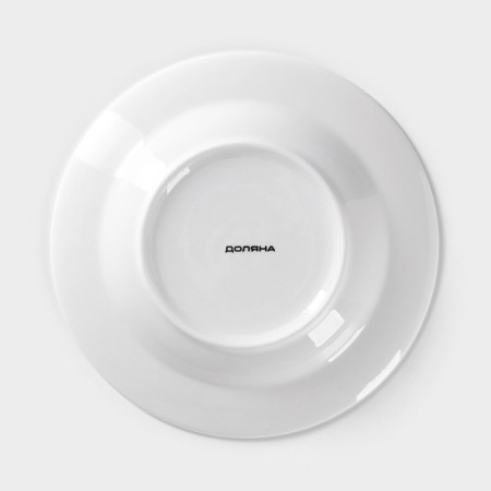 Plate porcelain deep shade "rose", d = 20 cm, white color-3