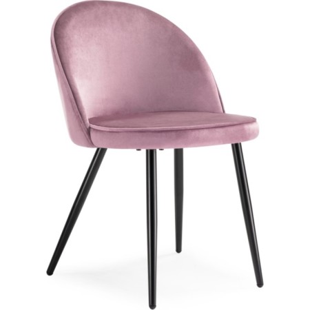 STILL WITH A METAL CARCAS DODO Metal/velor, black/pink 48x54x77 cm