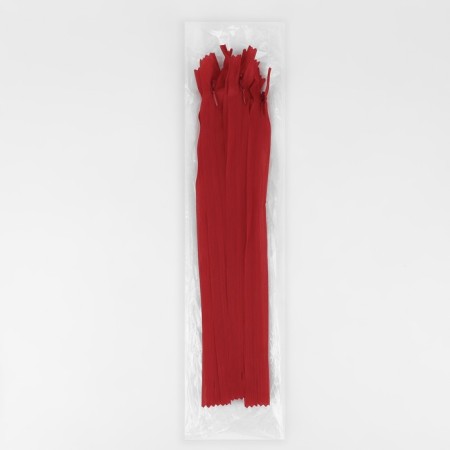 Lightning secret, No. 3, non -income, locking machine, 30 cm, red color-2