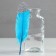 A set of goose feathers 15-20 cm, 10 pcs, blue with silver chips