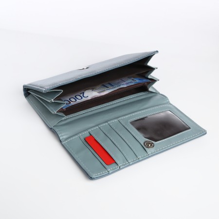 Women's wallet on a magnet, the color of dark blue-3
