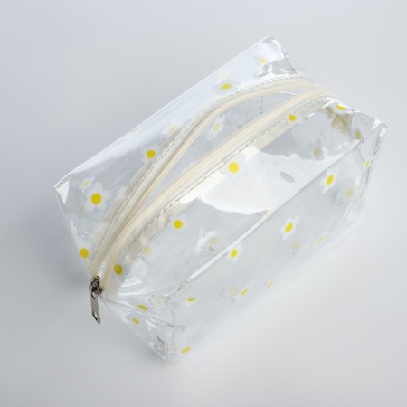 Lightning cosmetic bag, transparent/white color-2