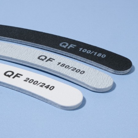 Files-fleshs, abrasiveness 100/180, 180/200, 200/240, 18 cm, 3 pcs, black/gray/white color-2