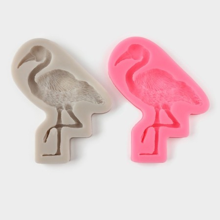 Mold "Flamingo", silicone, 14 × 12 × 1.5 cm, color mix-1