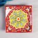 Plant of Rishtan ceramics "Patterns", red, 20 cm, square