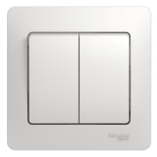 See Glossa switch, 10 A, 2 keys, IP20, hidden, white, GSL000152