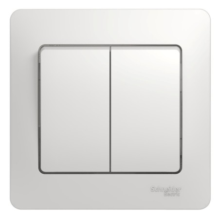 See Glossa switch, 10 A, 2 keys, IP20, hidden, white, GSL000152