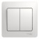See Glossa switch, 10 A, 2 keys, IP20, hidden, white, GSL000152
