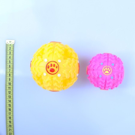 Crooking ball for dogs, hard, 7.5 cm, pink-2