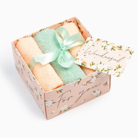 Set of terry napkins Ethel GIFT 30x30CM-3pcs, cotton, 340 g/m2-5