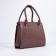Women's bag El Masta with a zipper, outer pocket, long belt, coffee