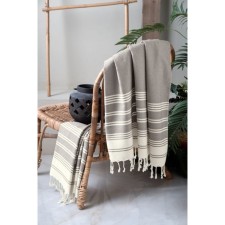 Set of Diamond towel, 480 g, size 38x68 cm, brown color- 2 pcs