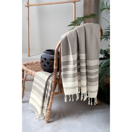 Set of Diamond towel, 480 g, size 38x68 cm, brown color- 2 pcs