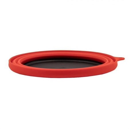 Silicone plate with a plastic bottom, 15 x 15 x 8.5, the color of terracotta-2