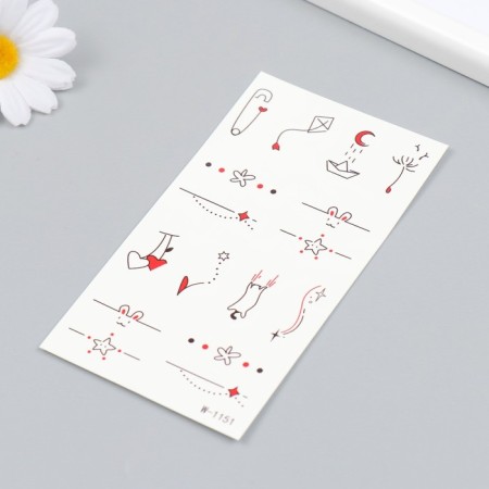 Tattoo on the body color "brightness of life" 14x7.5 cm-1